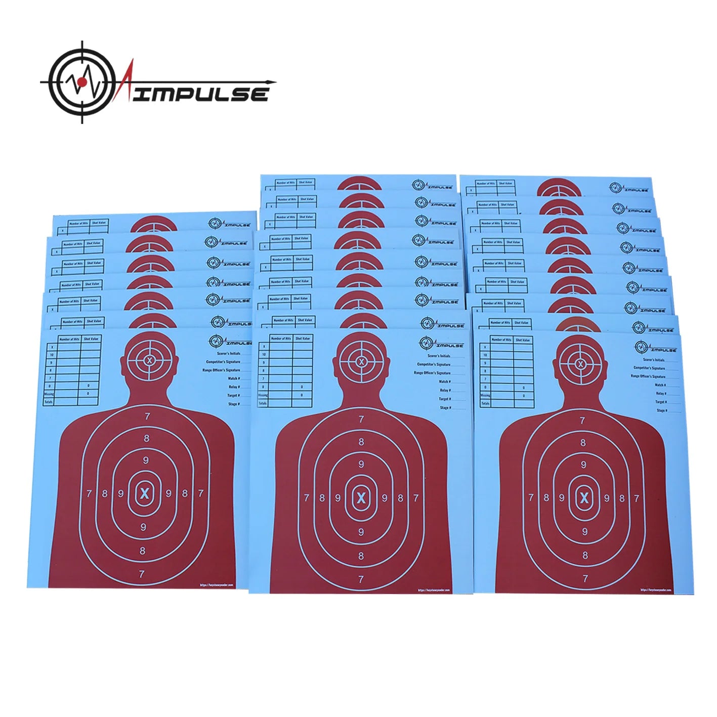 AIMPULSE 13 X 16 inch Cardboard Targets - Pack of 25