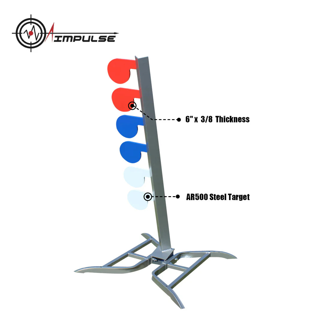AIMPULSE Dueling Tree with 6" x 3/8" AR500 Steel Paddle Targets