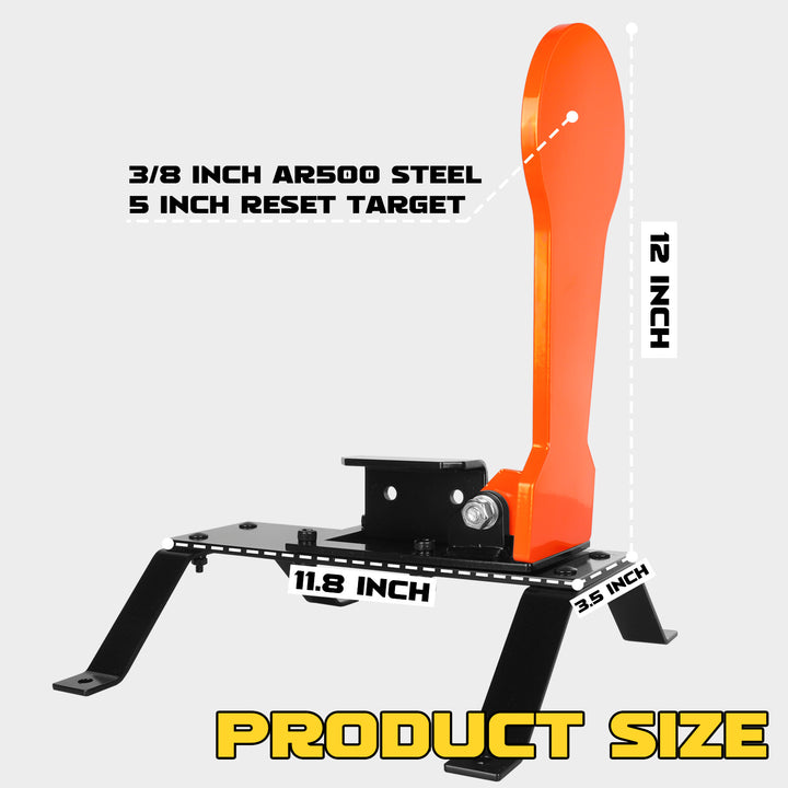 3/8" AR500 12" Classic Popper Steel Shooting Target with Base