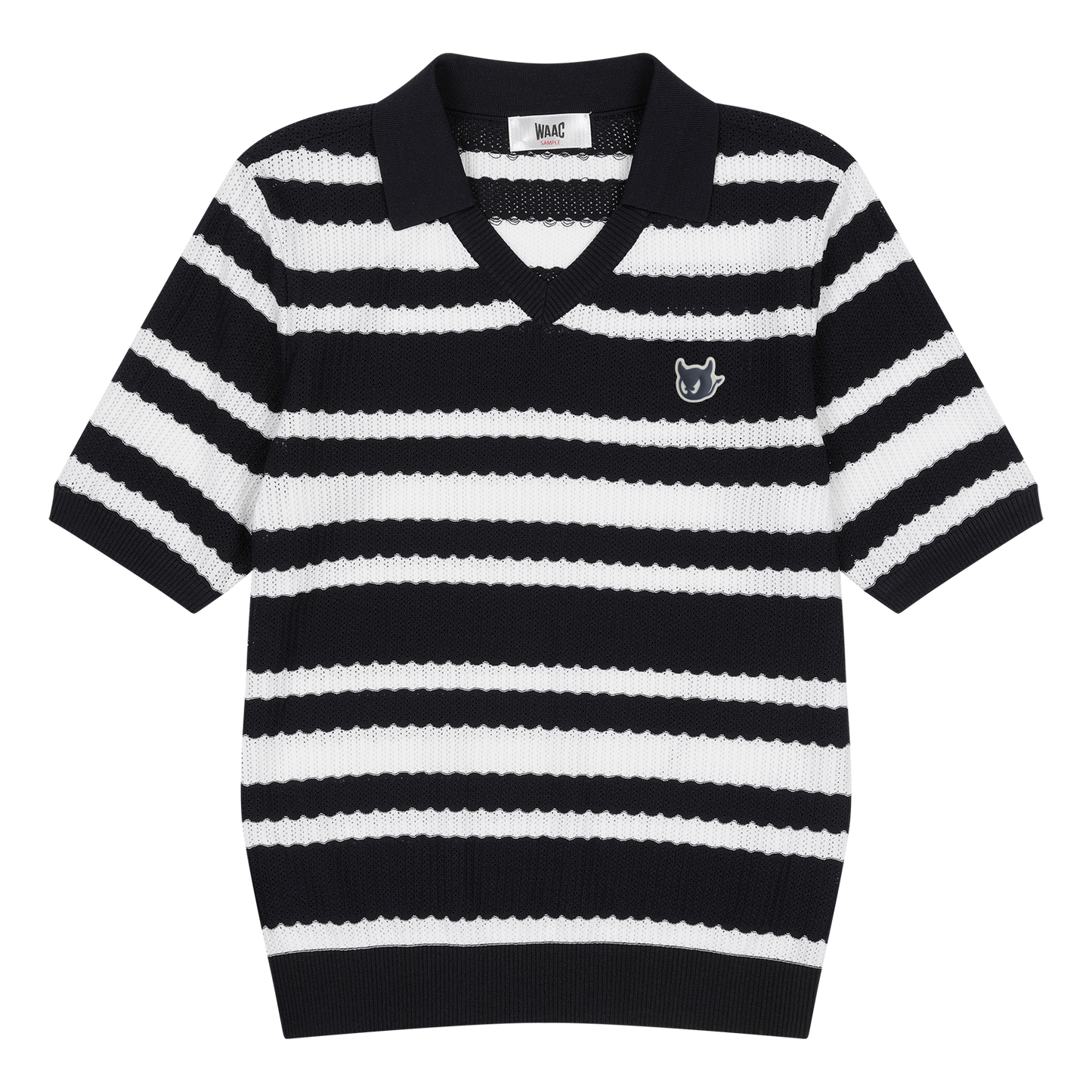Multi Stripes Knit Polo | Women