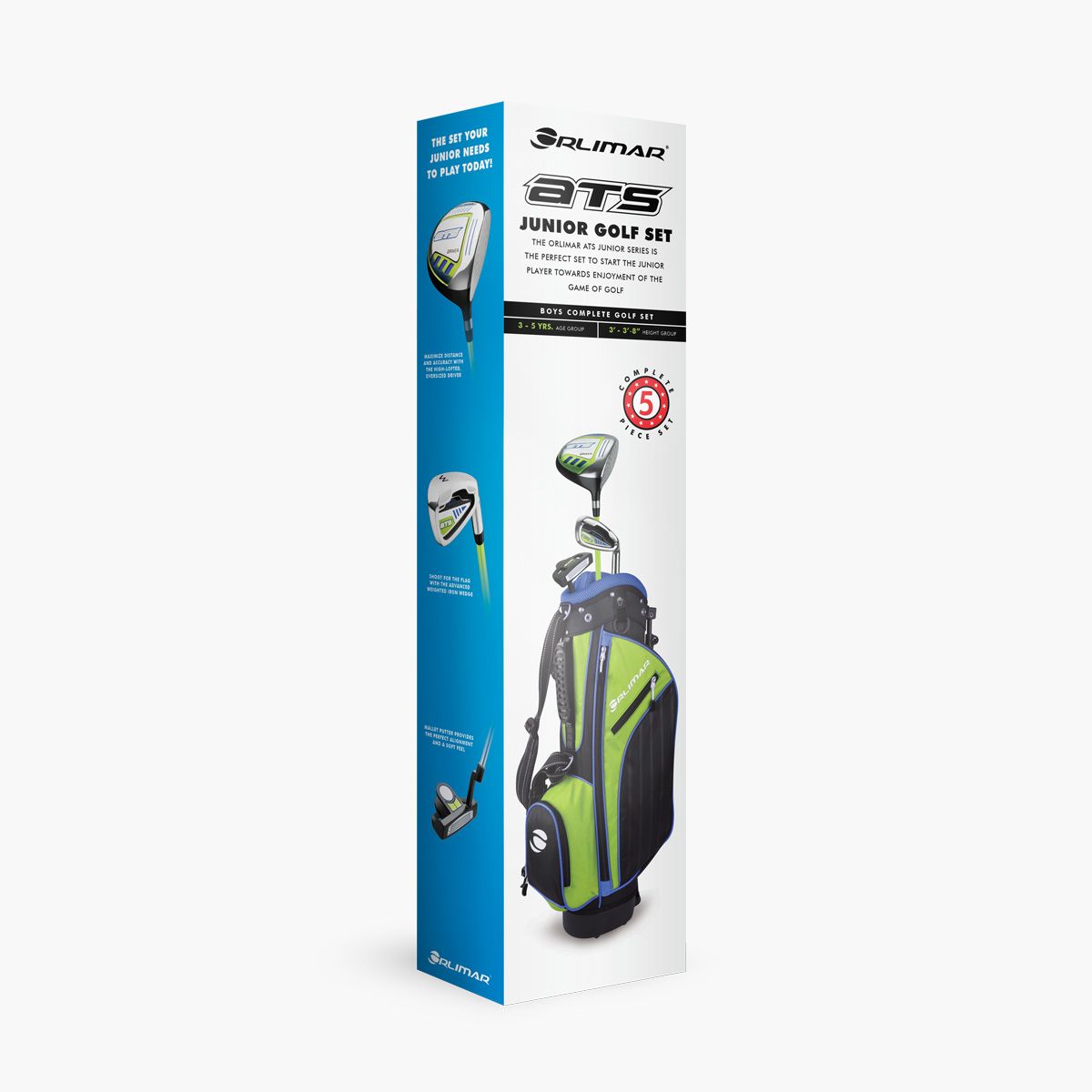 Orlimar ATS Junior Boys' Blue/Lime Series Stand Bag (Ages 5-8)