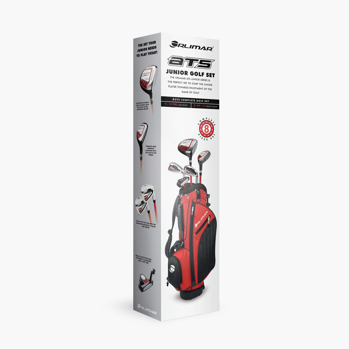 Orlimar ATS Junior Boys' Red/Black Series Stand Bag (Ages 9-12)