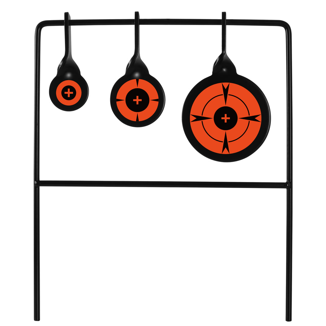 Precision Triple Gong Spinner Target - Rated for .22 Rimfire Rifles and .22 Handguns