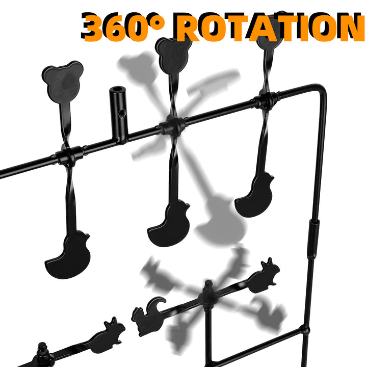 Resetting Multi-Shot Air Gun Pellet BB Gun Target 3-Section Detachable with Adjustable Paper Stand