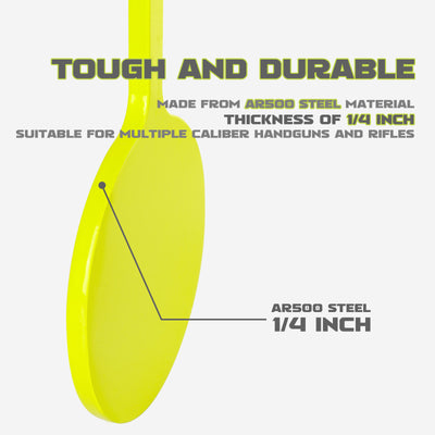 Precision AR500 Steel 1/4" 6 Spinning Targets & Target Stand Kit (Pipes are Not Included)