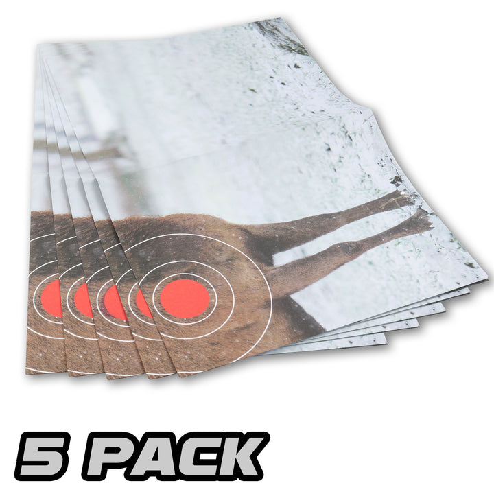 Expert Deer Shooting Animal Paper Targets - 23x35 Inches, 5-Pack