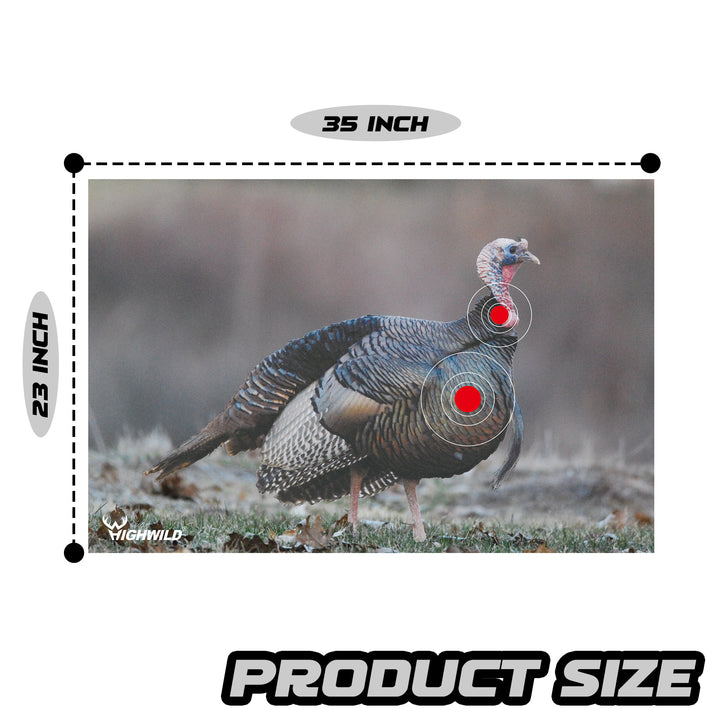 Expert Turkey Shooting Animal Paper Targets - 23x35 Inches, 5-Pack