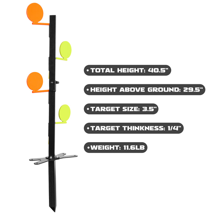 Precision .22 Rimfire Dueling Tree - Detachable with Neon Targets