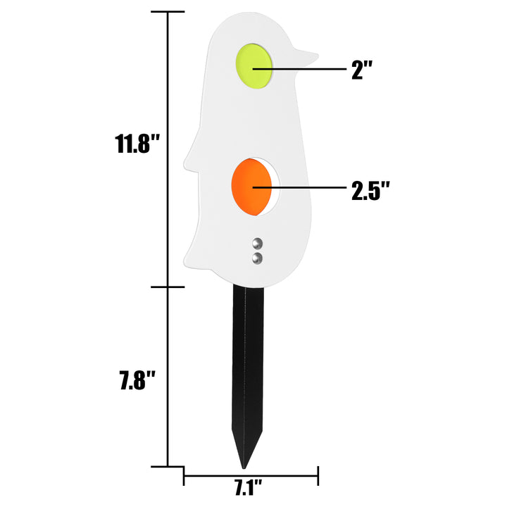 Auto-Resetting Neon Penguin Metal Target - .22/.177 Caliber Rated