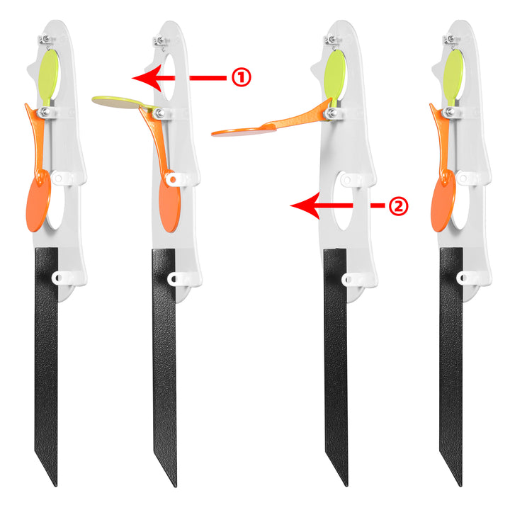 Auto-Resetting Neon Penguin Metal Target - .22/.177 Caliber Rated