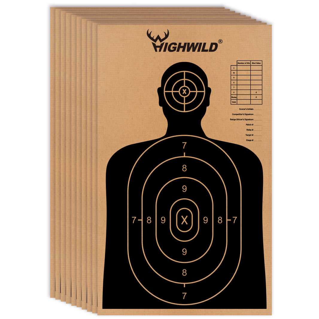 Premium Cardboard Shooting Targets - 18" x 30", Pack of 25